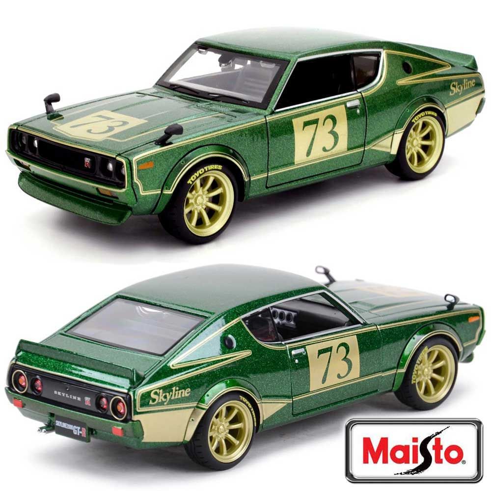 Maisto/マイスト Tokyo Mod 1/24 ミニカー ケンメリ 1973 Nissan Skyline 2000GT-R KPGC110  (グリーン)